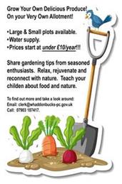 Allotments Available!  Now is the time....